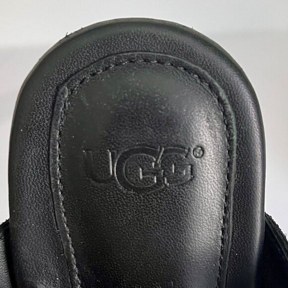 UGG Lecia Black Leather and Suede Ankle Wrap Sandal Size 9 NWOT - Picture 14 of 16